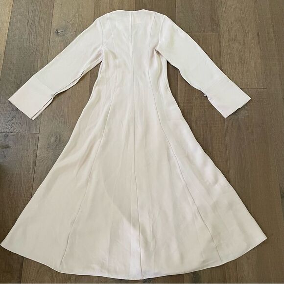 NWT ZARA Bloggers Fav Voluminous V-Neck Cream Midi Women's Dress (Size S) - Picture 6 of 10